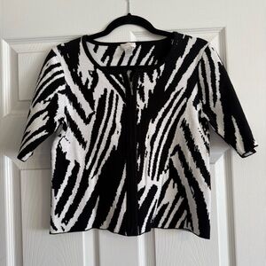 Chicos Zebra Print Sweater Size 0 / Size Small